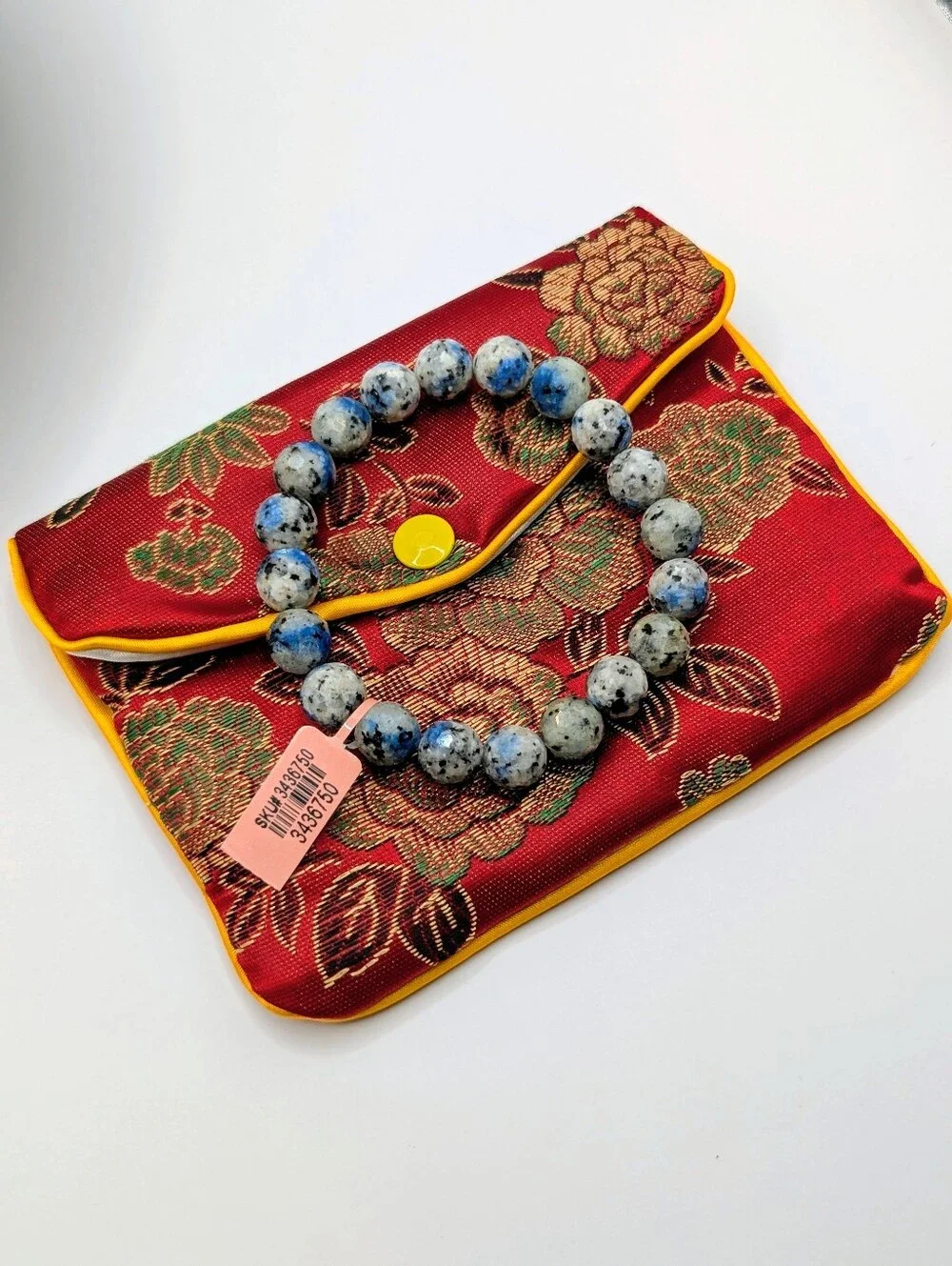 Faceted K2 Jasper Beaded Bracelet -10mm